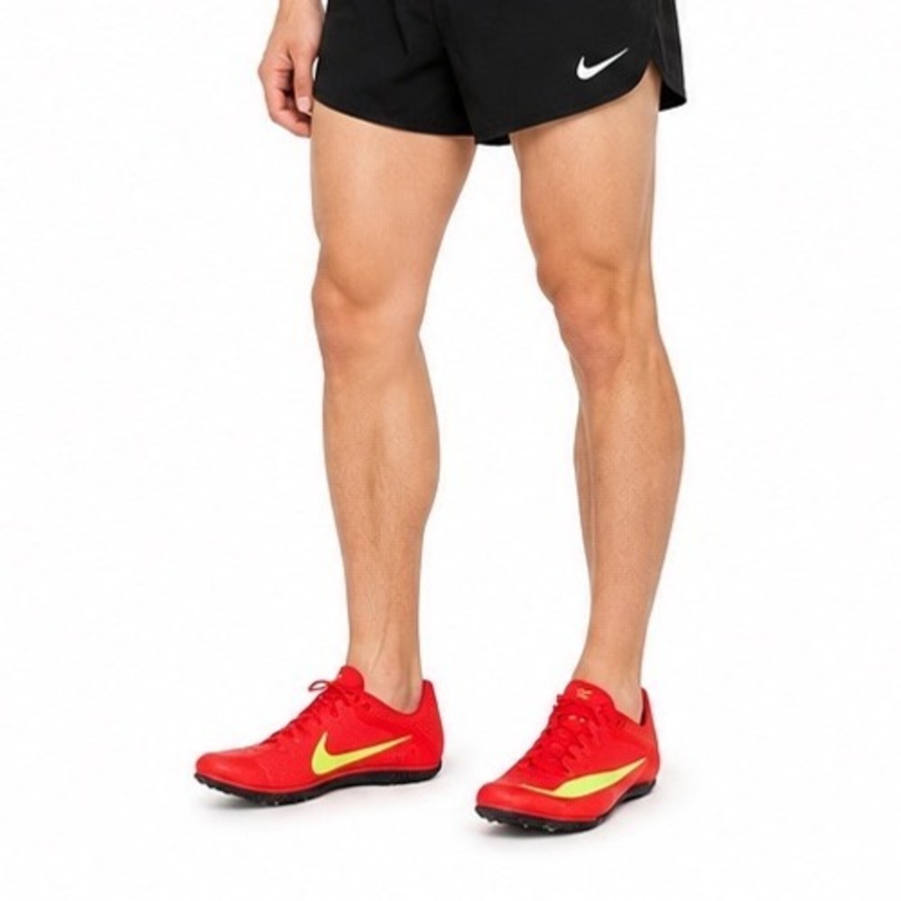 Nike Rival Sprint Track Field Spikes Red Neon Yellow M10 Racing Sporty 106-35